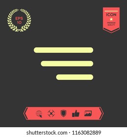 Modern menu icon for mobile apps and websites