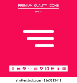 Modern menu icon for mobile apps and websites