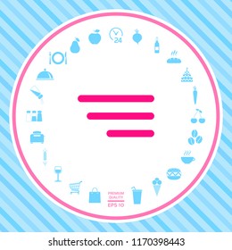 Modern menu icon for mobile apps and websites