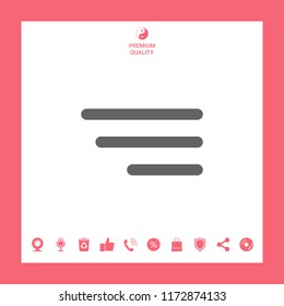 Modern menu icon for mobile apps and websites