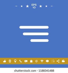 Modern menu icon for mobile apps and websites