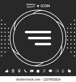 Modern menu icon for mobile apps and websites