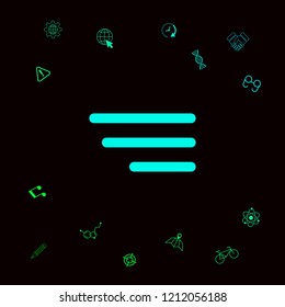 Modern menu icon for mobile apps and websites