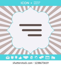 Modern menu icon for mobile apps and websites. Graphic elements for your design