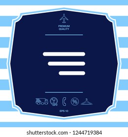 Modern menu icon for mobile apps and websites. Graphic elements for your design