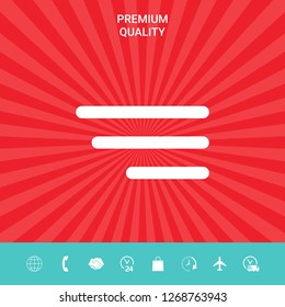 Modern menu icon for mobile apps and websites. Graphic elements for your design