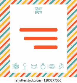Modern menu icon for mobile apps and websites. Graphic elements for your design