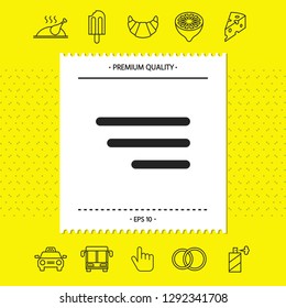 Modern menu icon for mobile apps and websites. Graphic elements for your design