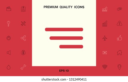 Modern menu icon for mobile apps and websites. Graphic elements for your design