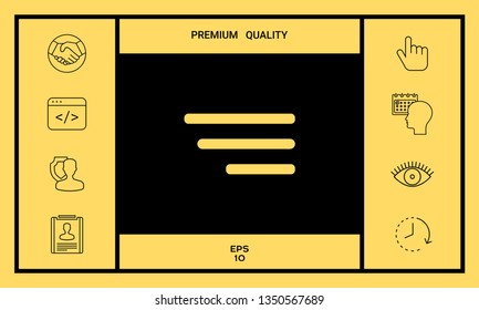 Modern menu icon for mobile apps and websites. Graphic elements for your design