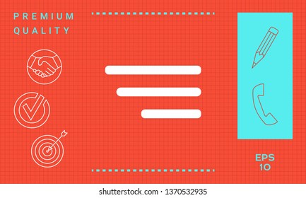 Modern menu icon for mobile apps and websites. Graphic elements for your design