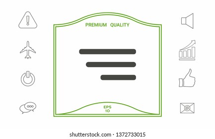 Modern menu icon for mobile apps and websites. Graphic elements for your design