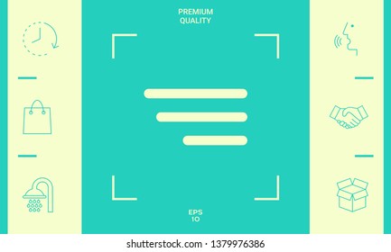 Modern menu icon for mobile apps and websites. Graphic elements for your design