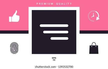 Modern menu icon for mobile apps and websites. Graphic elements for your design