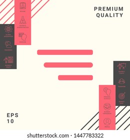 Modern menu icon for mobile apps and websites. Graphic elements for your design