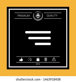 Modern menu icon for mobile apps and websites. Graphic elements for your design