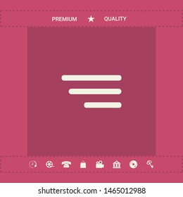 Modern menu icon for mobile apps and websites. Graphic elements for your design