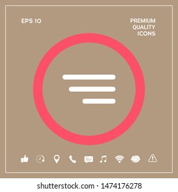 Modern menu icon for mobile apps and websites. Graphic elements for your design