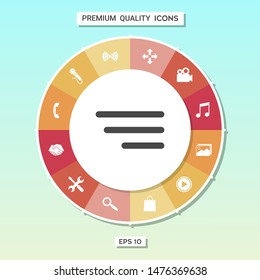 Modern menu icon for mobile apps and websites. Graphic elements for your design