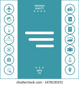 Modern menu icon for mobile apps and websites. Graphic elements for your design