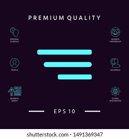 Modern menu icon for mobile apps and websites. Graphic elements for your design