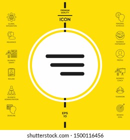 Modern menu icon for mobile apps and websites. Graphic elements for your design