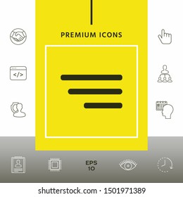 Modern menu icon for mobile apps and websites. Graphic elements for your design