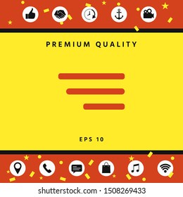 Modern menu icon for mobile apps and websites. Graphic elements for your design