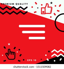 Modern menu icon for mobile apps and websites. Graphic elements for your design