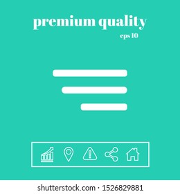 Modern menu icon for mobile apps and websites. Graphic elements for your design