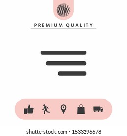 Modern menu icon for mobile apps and websites. Graphic elements for your design