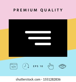 Modern menu icon for mobile apps and websites. Graphic elements for your design