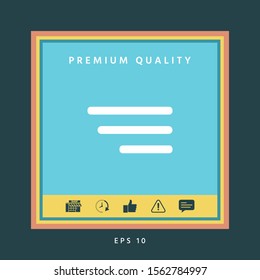 Modern menu icon for mobile apps and websites. Graphic elements for your design