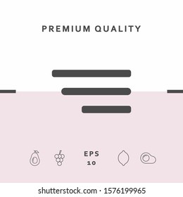 Modern menu icon for mobile apps and websites. Graphic elements for your design