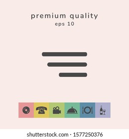 Modern menu icon for mobile apps and websites. Graphic elements for your design