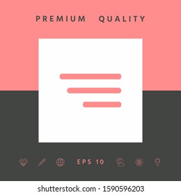 Modern menu icon for mobile apps and websites. Graphic elements for your design