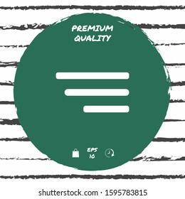 Modern menu icon for mobile apps and websites. Graphic elements for your design