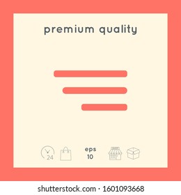 Modern menu icon for mobile apps and websites. Graphic elements for your design