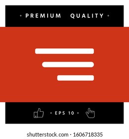 Modern menu icon for mobile apps and websites. Graphic elements for your design