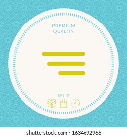 Modern menu icon for mobile apps and websites. Graphic elements for your design