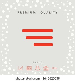 Icono de menú moderno para aplicaciones móviles y sitios web. Elementos gráficos para el diseño