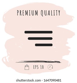 Modern menu icon for mobile apps and websites. Graphic elements for your design