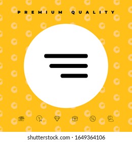 Icono de menú moderno para aplicaciones móviles y sitios web. Elementos gráficos para el diseño