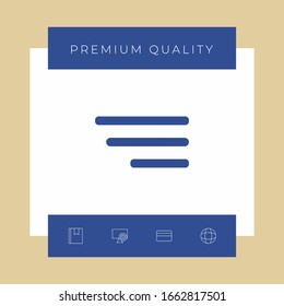 Icono de menú moderno para aplicaciones móviles y sitios web. Elementos gráficos para el diseño