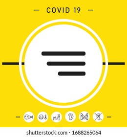 Icono de menú moderno para aplicaciones móviles y sitios web. Elementos gráficos para el diseño