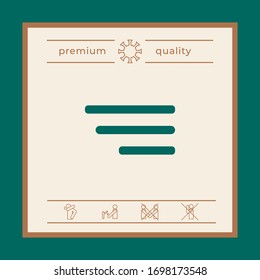 Modernes Menüsymbol für mobile Apps und Websites. Grafische Elemente für Ihr Design