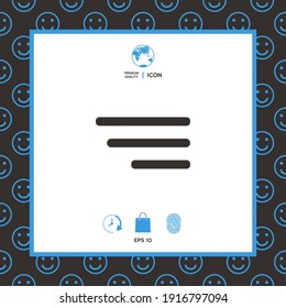 Modern menu icon for mobile apps and websites