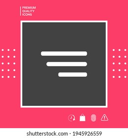 Modern menu icon for mobile apps and websites