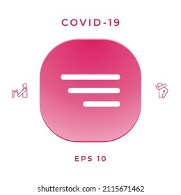Modern menu icon for mobile apps and websites