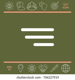 Modern menu icon for mobile apps and websites